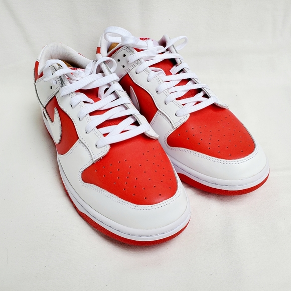 dunk low university red white total orange